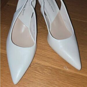 Elegant White Slingback Heels